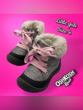 OshKosh B'gosh Joyita Toddler Girls' Winter Fashion Boots Gray Size 4